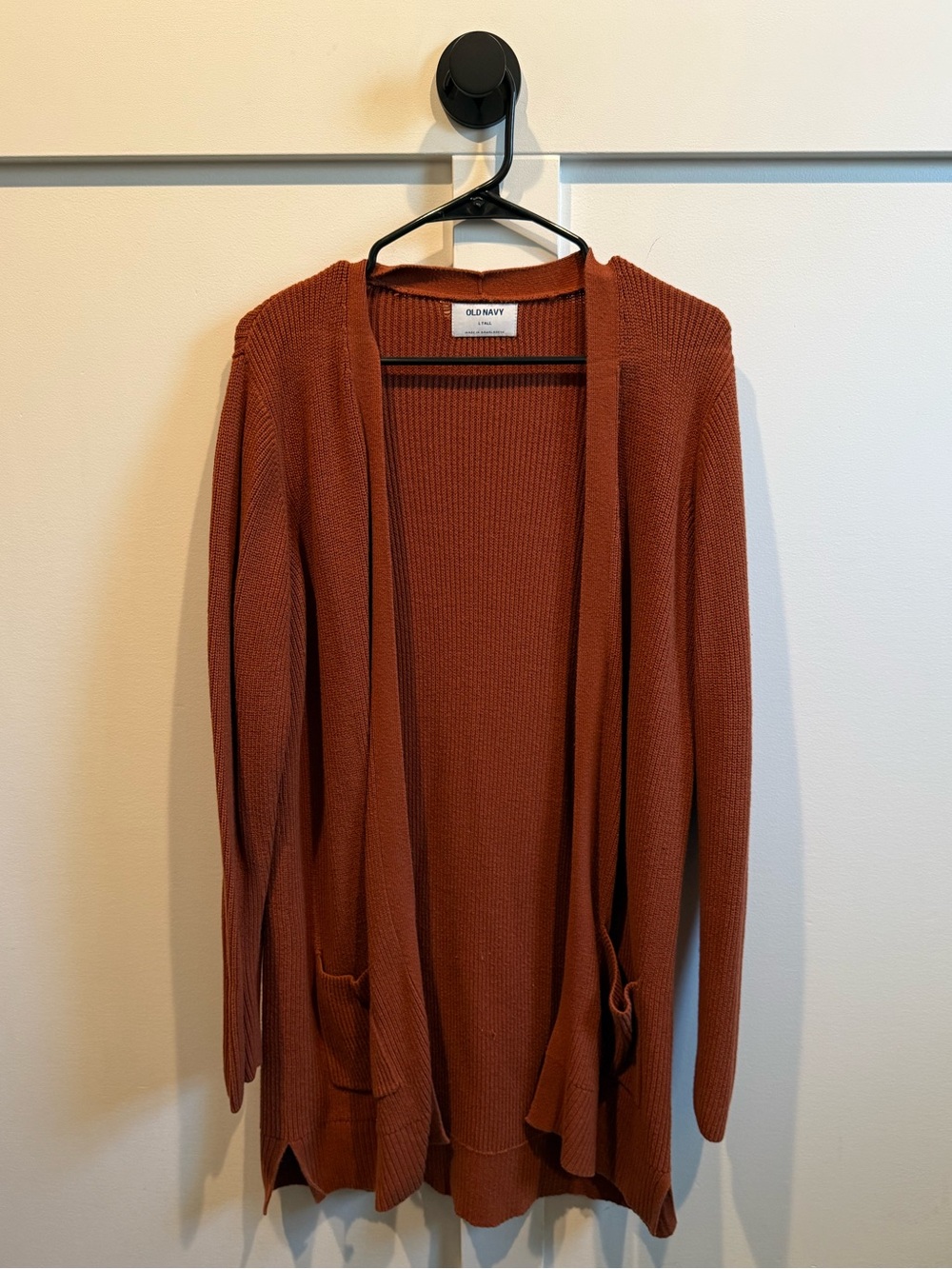 Old Navy Rust Open-Front Cardigan Sweater - large tall